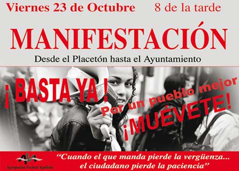 manifestación AVA 23 10 2009